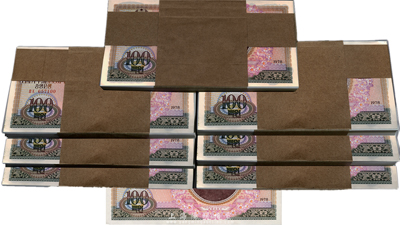 朝鮮紙幣1978年金日成頭像100元共700枚，均為原封百枚連號，海外回流品，全新