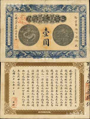 光緒三十三年（1907年）安徽裕皖官錢局...