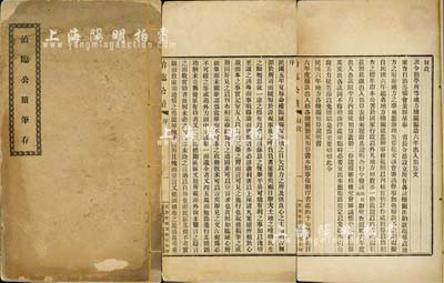 民國七年（1918年）《治臨公牘筆存》1冊，由天津市華新印刷局承印，此系王聲在直隸臨城任職時所撰公牘匯集，內對財政、教育、實業、司法、財政、司法批牘、行政批牘等有詳盡介紹（內有一篇介紹臨城發行制錢小票事宜），保存尚佳，敬請預覽