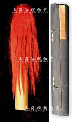 清代官員頂戴帽纓1束，附帶原筒裝，保存尚佳，敬請預覽