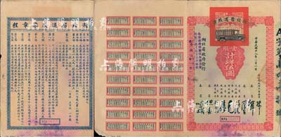 民國十八年（1929年）湖北省道股票，壹股計洋伍圓，附帶完整息票；該股票由湖北省政府所發行，專為修筑湖北全省省道之用，票上由省主席張知本及委員胡宗鐸、陶鈞、孫繩、張難先、石瑛、劉樹杞、但燾、時功玖等共同簽名，可謂鄂省名流匯聚；少見品，近八成新