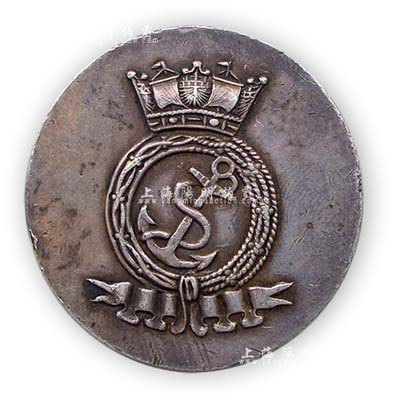 1932年“中國船隊運動員（China Fleet Athletics）第二名”銀質獎章1枚，圖案精美，保存尚佳，敬請預覽