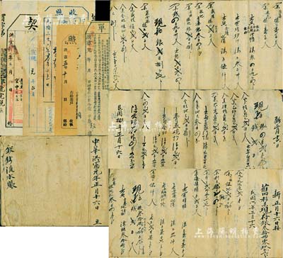 中華洪憲元年正月十六日（1916年）誠意會記《銀鈔流水賬》1冊，厚約數(shù)十頁，內(nèi)中記錄1917年至1949年間“誠意會”歷年“做會”之銀錢出入流水賬；此誠意會，即乃傳統(tǒng)的信用融資“做會”，這是我國最古老的民間金融互助方式，可視為早期的股份合作形式，也可謂是私募基金之鼻祖；此“做會”流水賬本所記錄之內(nèi)容極為完整，且歷時三十余年之久，誠屬難得之歷史實物；尤其封面所書乃袁世凱稱帝之“洪