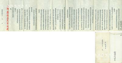 咸豐五年（1855年）“奏折”1份，由兩廣總督葉名琛、廣東巡撫柏貴所奏請，內文涉及捐輸、籌餉、粵海關稅餉以濟廣東軍需等事宜，且帶有咸豐皇帝之朱批；此奏折內容豐富、文字俊秀，且附帶有原封套，存世極為難得，品相一流，敬請預覽