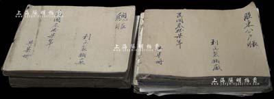 1947至1979年（上海）“利民制鐵廠”檔案資料一宗，詳分：①1948年《股東分戶賬》1冊，內含所有49位股東姓名、住址及股份詳情等；②1947年、1948年、1949年“總賬”賬本共3厚冊，內中涉及行莊往來、客戶往來、暫付款項、投資等明細賬目；③1948年徐英豪會計師《利民制鐵廠股份有限公司賬目報告書》1冊；1957至1979年上海第十鋼鐵廠（即公私合營后改稱）檔案1批，內