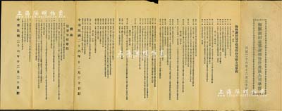 民國二十六年（1937年）《梅縣謝田益群煤礦股份有限公司章程》1份，內(nèi)中詳列總則、股東會、董事會、檢查人會、附則共5章44條，另附錄有“益群分廠章程”（屬煙戶股東會），內(nèi)容豐富，保存甚佳，敬請預覽