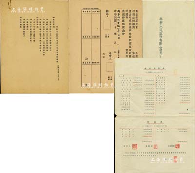1947年《華新水泥股份有限公司三十六年度決算書》1份，另附會議議程、空白股票過戶書各1張；這是中國最早的水泥廠，創辦于清代1907年，迄今為上市公司（股票代碼600801）；保存甚佳，敬請預覽