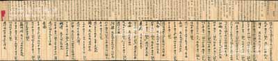 清代丁未年（1907年）《新泰厚各莊人名識》1冊，由桂廷記執(zhí)有，內(nèi)中密密麻麻記錄了“新泰厚”平遙總號、山西各分號及京都、天津、濟(jì)南、上海、福州、廈門、廣東、漢口、江西、長沙、成都、重慶、西安、汴梁、周口、沙市、湘潭、香港、蘇州等全國各地分號之地址、各地銀兩平色計算等詳情，極富史料價值；新泰厚乃山西十大票號之一，歷史意義厚重，此小冊當(dāng)屬票號內(nèi)部經(jīng)理所專用，尤為值得珍視和推重；保存