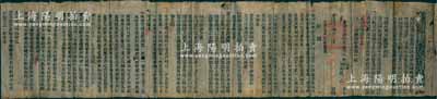 光緒二十年（1894年）在任候補(bǔ)同知直隸州特授云南府昆明縣正堂加五級(jí)紀(jì)錄十次何“諭”一份，事為清盜賊而靖地方，特立“保甲章程”諭發(fā)北路桃園堡河外村甲長(zhǎng)張品氏，且開(kāi)列詳盡章程條款；此乃清代地方“保甲制度”之歷史實(shí)證，極富史料研究?jī)r(jià)值，且此“諭”（即告示）長(zhǎng)達(dá)約一米半，堪稱(chēng)難得佳品，保存尚佳，敬請(qǐng)預(yù)覽和重視