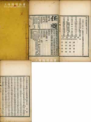 光緒丙子科（1876年）《順天鄉(xiāng)試硃卷》寫刻刊本1冊(cè)，內(nèi)刊山東登州府萊陽(yáng)縣考生任夔（鄉(xiāng)試中式第20名）所作“鄉(xiāng)試硃卷”之四書文、五經(jīng)文、策問及五言八韻詩(shī)，并開列其家族十三代履歷、受業(yè)受知師承、各考官姓名及批卷評(píng)語(yǔ)等情；清代科舉制度之歷史文獻(xiàn)，且內(nèi)容異常豐富，保存較佳，敬請(qǐng)預(yù)覽和重視