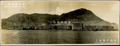 民國時期“香港風景”歷史老照片1張，尺寸282×109mm，圖為老香港之維港舊貌，極富時代記憶，保存甚佳，敬請預覽
