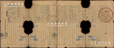 大革命時期“新會縣各鄉農民協會聯合辦事處”印制加入農會之“報告表”1份，未填用，其上開列各種填寫問詢，內容極為特殊；此乃大革命時期農民運動之實證，堪稱中共早期革命史之歷史文物，罕見，有殘缺，敬請預覽