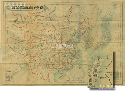 明治廿七年（1894年）《日清韓三國全圖》大型彩色地圖1張，由日本印制，尺寸520×760mm，時值甲午戰爭之際，在這張日本印制的地圖上將釣魚島所在區域的位置仍標識為中華大清帝國的疆土，其圖上臺灣島右上側的“大平島”即為如今之釣魚島（在明清書籍中亦稱“大平山”），由此證明釣魚島是中國自古以來之固有領土，其主權歸屬不容置疑；此地圖歷史意義重大，曾被國家基礎地理信息中心（兼國家測繪
