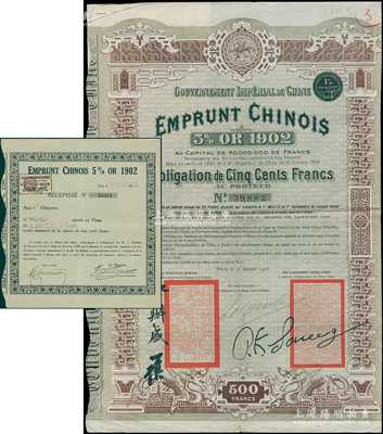 1903年大清帝國政府對(duì)外發(fā)行正太鐵路（...