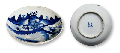 光緒年間山西票號鼻祖“日昇昌”定制瓷盤一個，直徑140mm，底有“日昇昌印”款，保存甚佳，敬請預覽