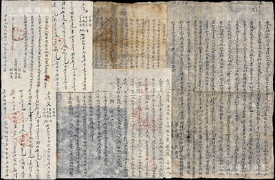 1951年山西左權縣傳統式股份合同共6份，詳分：“合資營業合同”、“互助氈房”合同約、“延壽堂藥鋪”合夥文約、“裕民豐商號”合同、“互助合作同意書”等，其上均記錄各股東股份明細、公議約定等情，極富時代之特色，整體保存尚佳，敬請預覽